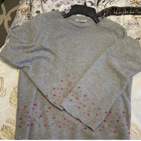 Zara Sweaters - Pink pearl sweater